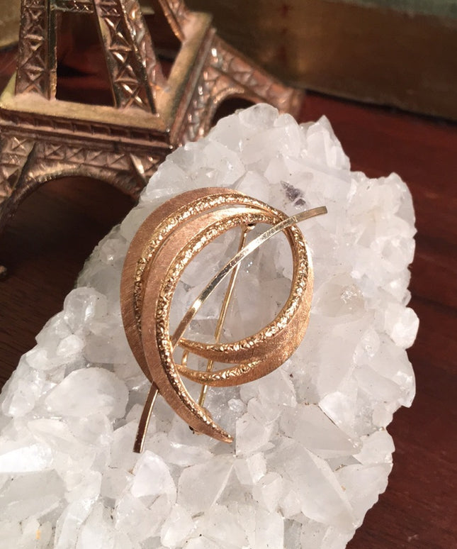 VTG 12k Gold filled Mid Century Fancy brooch