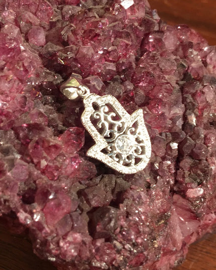 Sterling Silver 925 hand of fatima Pendant