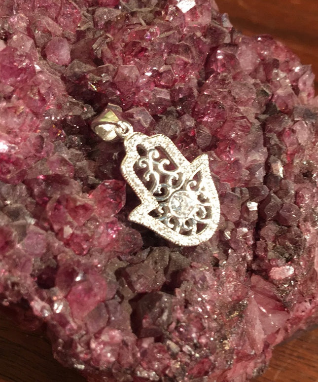 Sterling Silver 925 hand of fatima Pendant