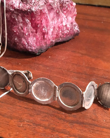 Vintage Sterling  Photo sphere pendant necklace