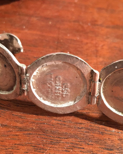 Vintage Sterling  Photo sphere pendant necklace