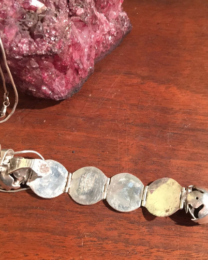 Vintage Sterling  Photo sphere pendant necklace
