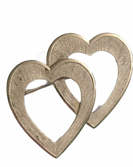 Vintage 1960s Sterling silver heart brooch