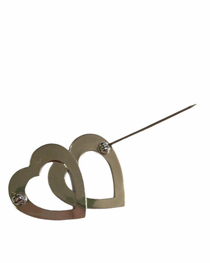 Vintage 1960s Sterling silver heart brooch