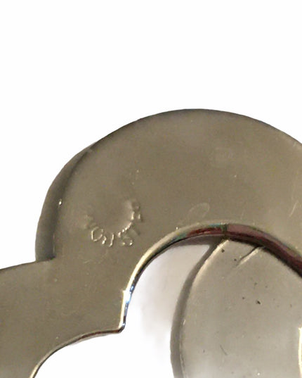 Vintage 1960s Sterling silver heart brooch