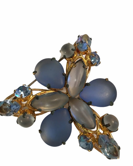 Vintage 1960s Glass rhinestone crystal brooch Juliana style