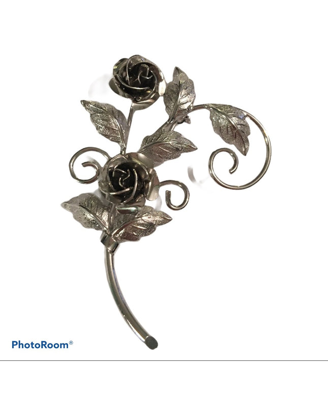 Vintage 1960s Sterling Silver flower 🌸 brooch