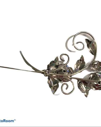 Vintage 1960s Sterling Silver flower 🌸 brooch