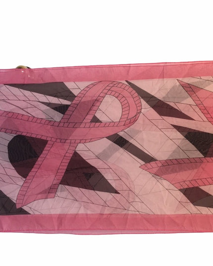 Pink Ribbon light scarf Poly Cancer awarness