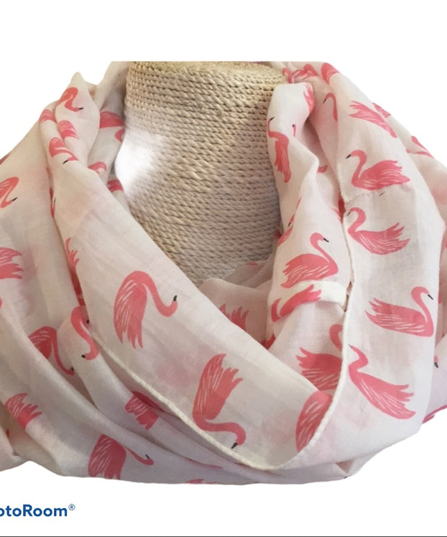 Vero Moda Flamingo cotton Infinity scarf