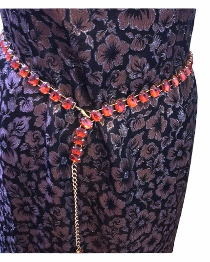 VTG Resin crystal Carmel color Metal belt