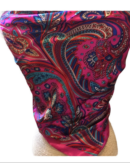 Pink Paisely Satiny scarf