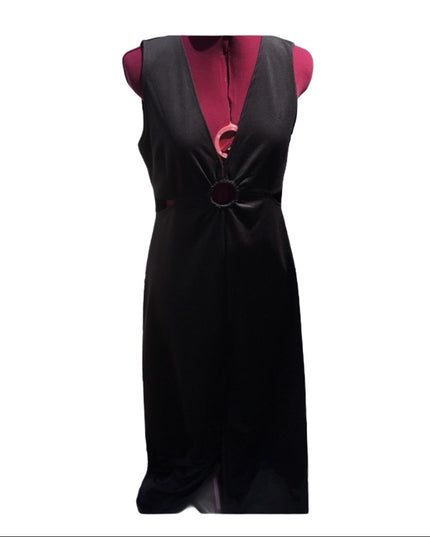 Black 1 pc romper jumpsuit. Low cut open sides