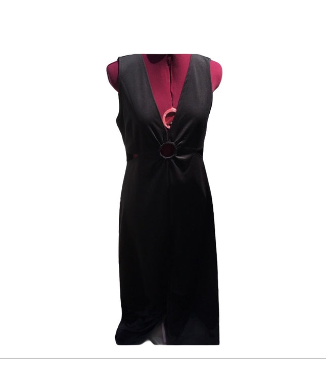 Black 1 pc romper jumpsuit. Low cut open sides