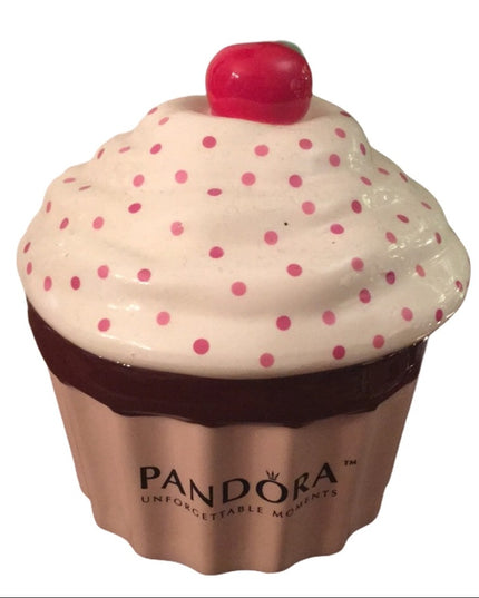 HTF Pandora Cupcake ceramic Jewelry trinket box
