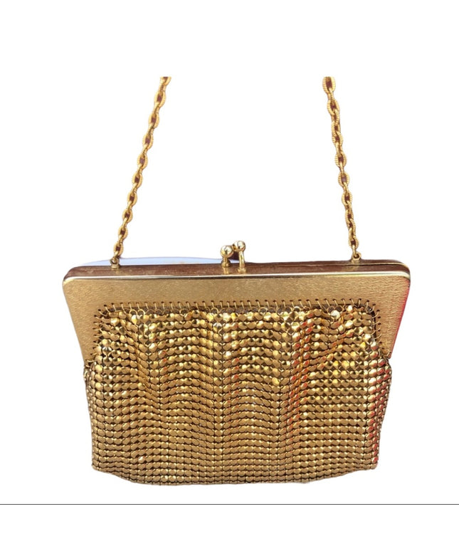 Vintage Gold metalic Chain mail Spain purse Spanish