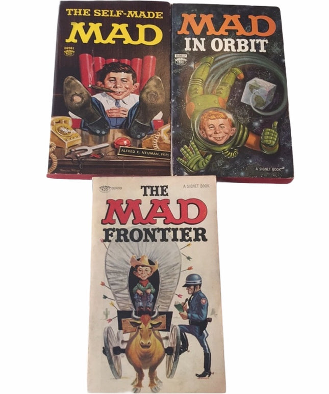 Vintage Mad comic book paperbacks lot c1960s VG