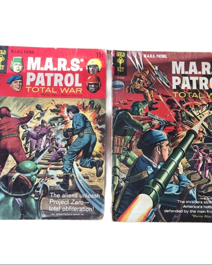 Vintage 1960s Mara Patrol comic books lot x2pc