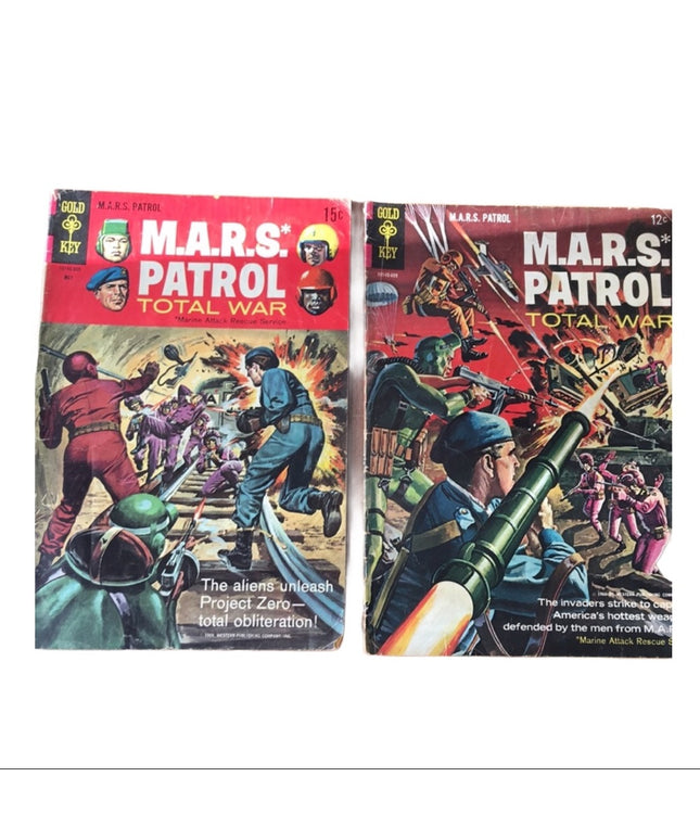 Vintage 1960s Mara Patrol comic books lot x2pc