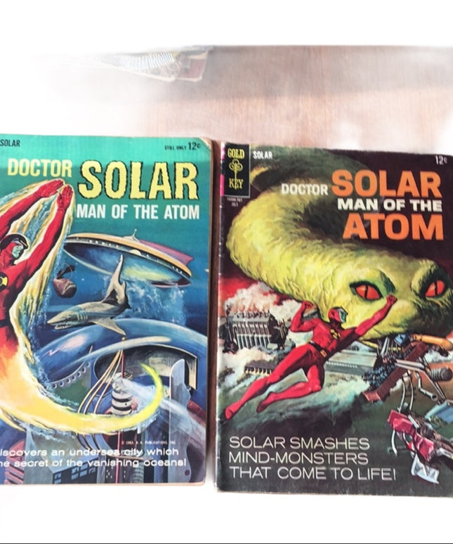Vintage 1960s Doctor Solar comic books lot x2pc