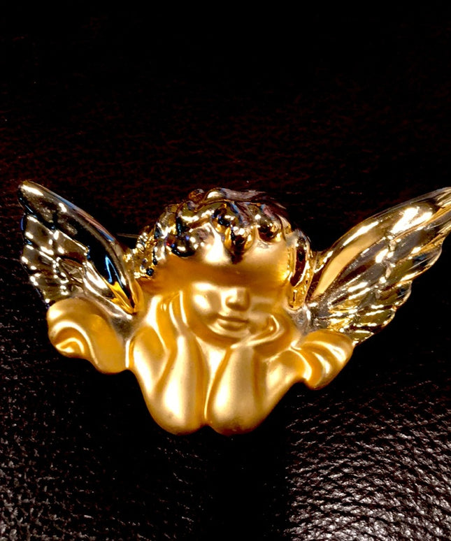 Vintage Raphaels Angels gold Angel brooch