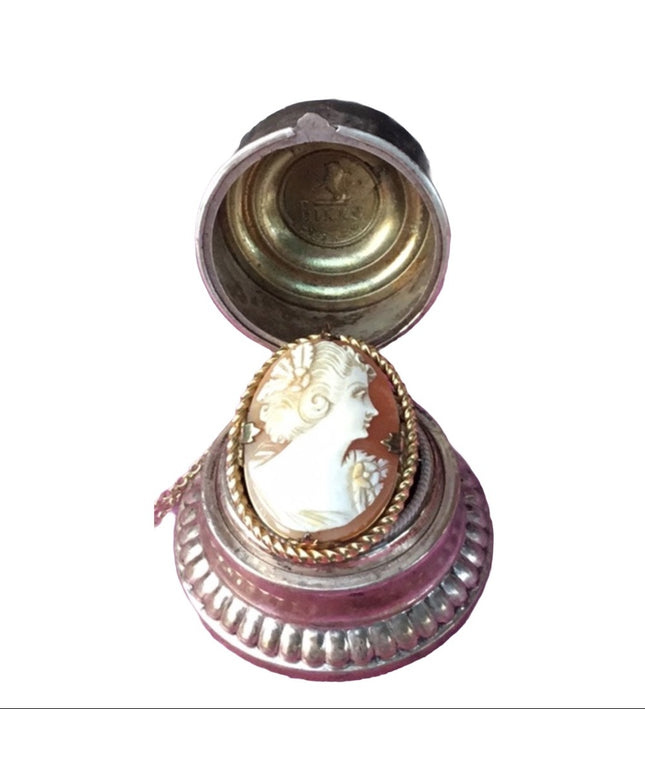 Vintage Gold filled cameo brooch pendant