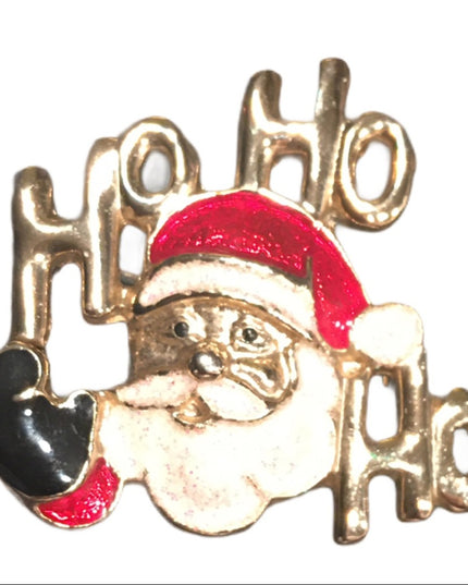 Santa Enamel Christmas brooch