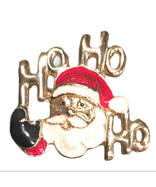 Santa Enamel Christmas brooch