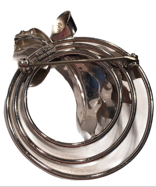 Vintage Boyd Bond Sterling bow wreath brooch