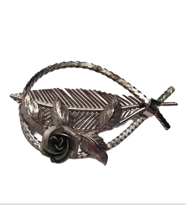 Vintage Sterling silver flower brooch Boyd Bond