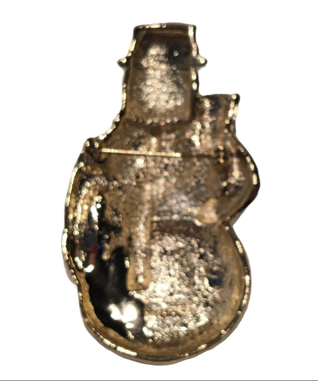 Silver gold  snow man brooch frosty christmas