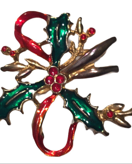 Vintage christmas holiday brooch