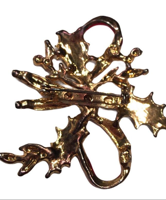 Vintage christmas holiday brooch