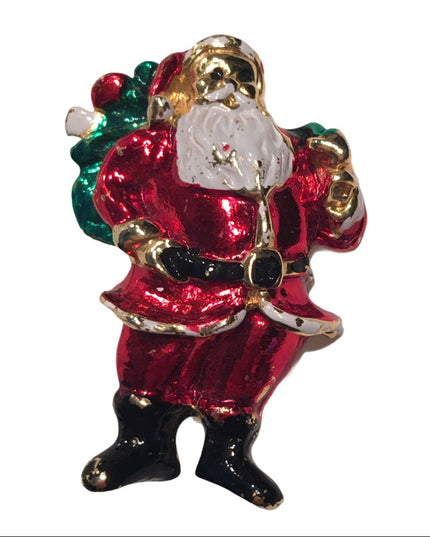 Vintage Santa Christmas brooch