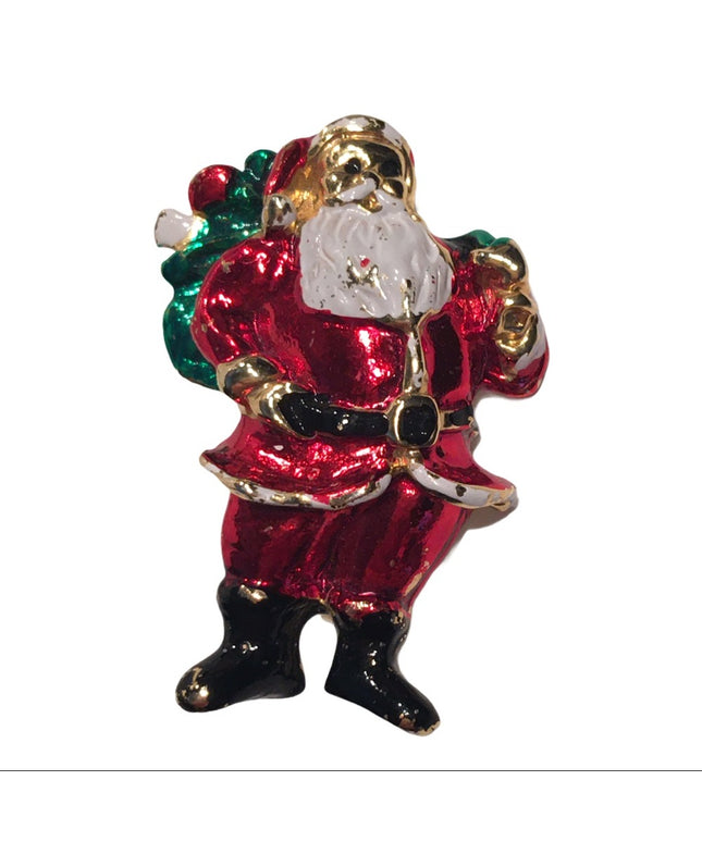 Vintage Santa Christmas brooch