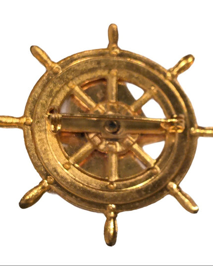Bluenose Ships wheel nautical brooch