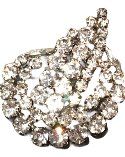 Vintage rhinestone crystal fancy brooch