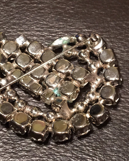 Vintage rhinestone crystal fancy brooch
