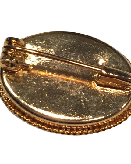 Vintage Italian mosaic glass brooch