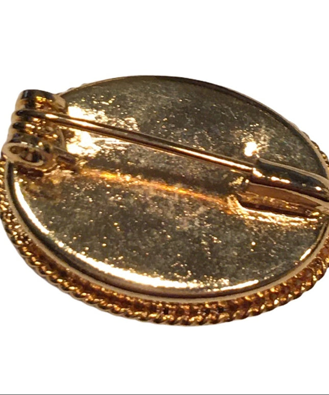 Vintage Italian mosaic glass brooch