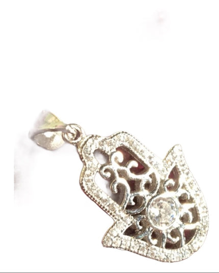 Sterling Silver 925 hand of fatima Pendant