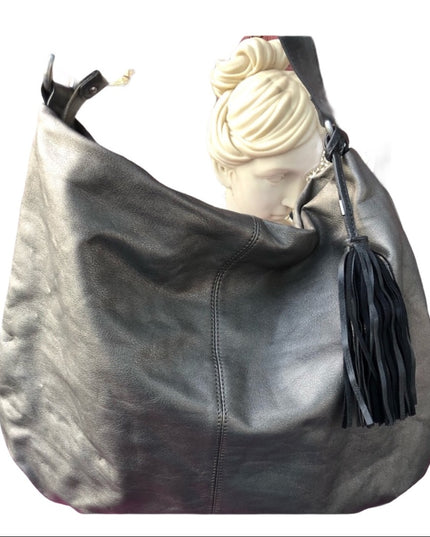 LG Esprit Silver metalic shoulder bag tote