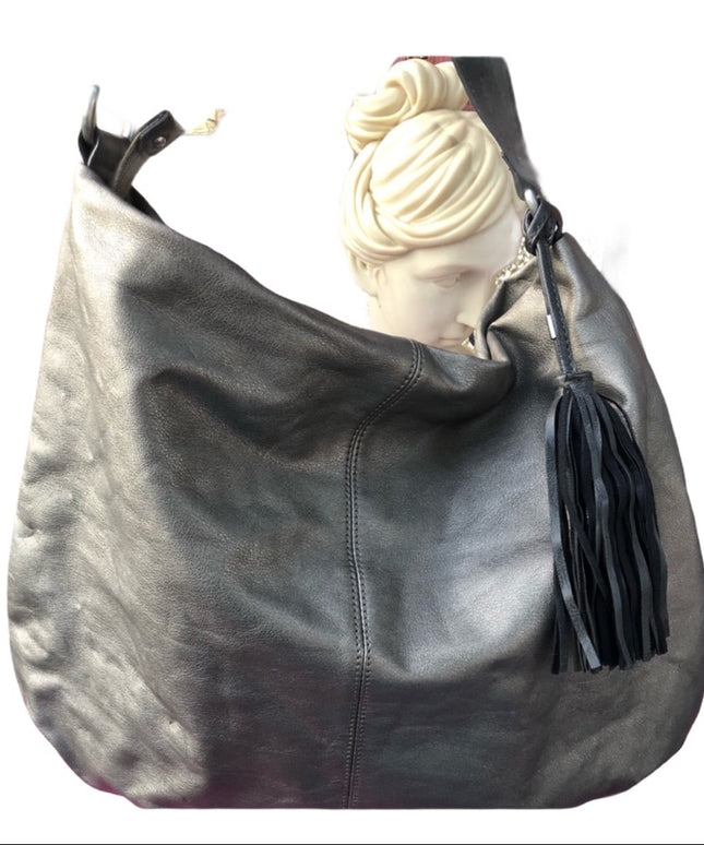 LG Esprit Silver metalic shoulder bag tote
