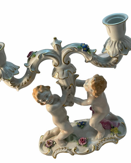 Vintage art deco angel cherub candleabra RARE VON SCHIERHOLZ GERMANY