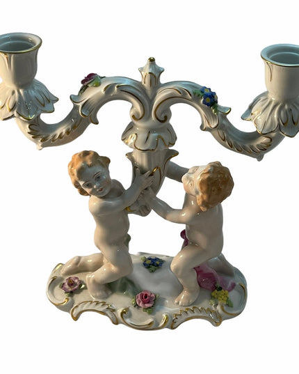 Vintage art deco angel cherub candleabra RARE VON SCHIERHOLZ GERMANY