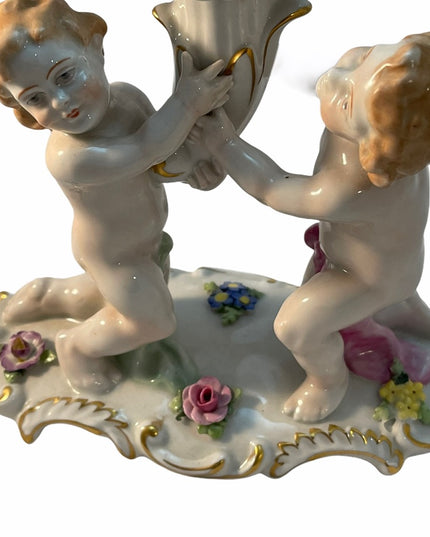 Vintage art deco angel cherub candleabra RARE VON SCHIERHOLZ GERMANY