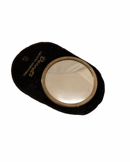 Vintage silver plated compact mirror