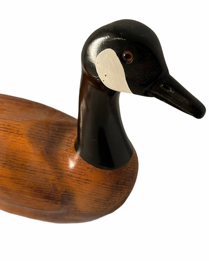 Vintage Handmade painted wood Canadian Goose duck