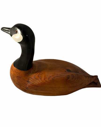 Vintage Handmade painted wood Canadian Goose duck