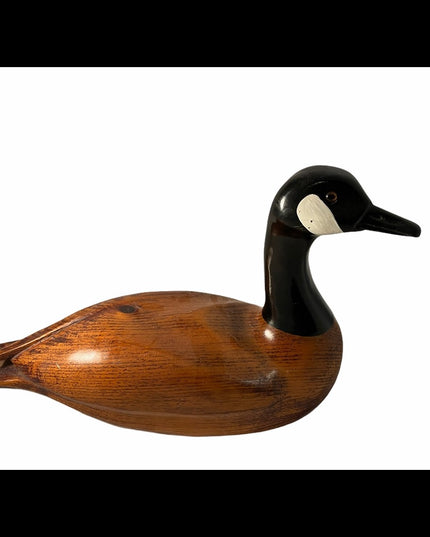 Vintage Handmade painted wood Canadian Goose duck